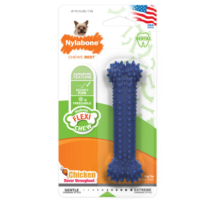 Nylabone Moderate Chew FlexiChew Dental Chew Toy Chicken X-Small/Petite (1 Count)