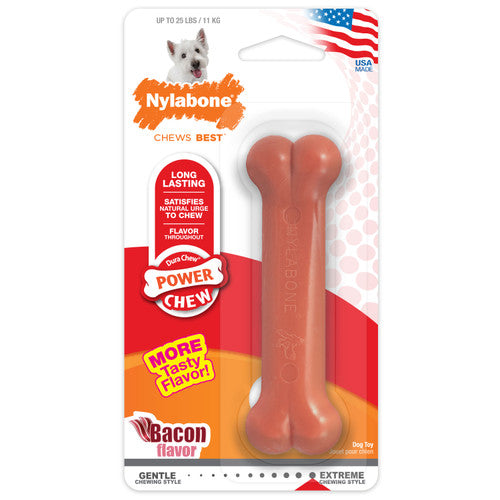 Nylabone Power Chew Durable Dog Toy Bacon Small/Regular (1 Count)