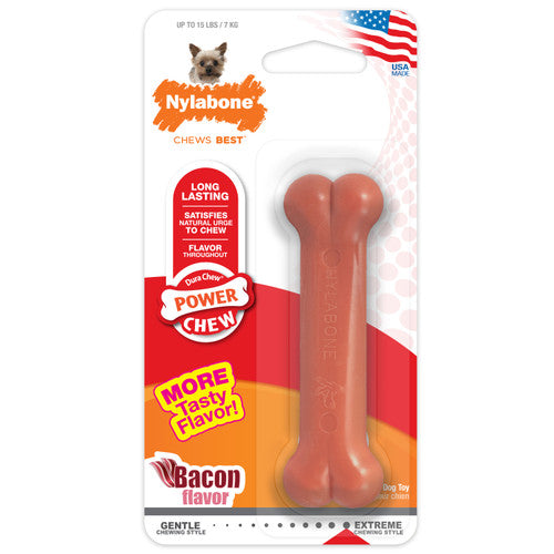Nylabone Power Chew Durable Dog Toy Bacon X - Small/Petite (1 Count)