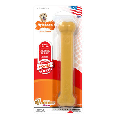 Nylabone Power Chew Durable Dog Toy Peanut Butter Large/Giant (1 Count)