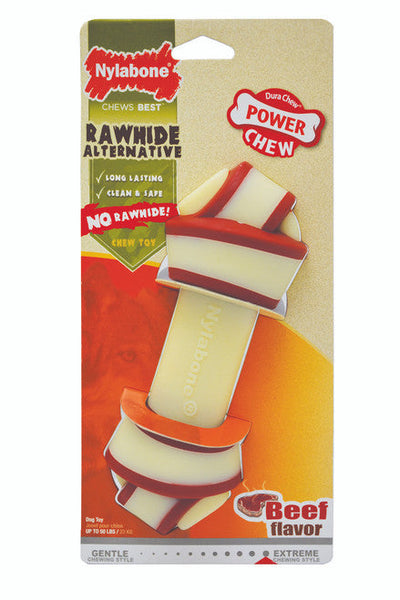 Nylabone Power Chew Rawhide Knot Bone Beef Large/Giant (1 Count) - Dog