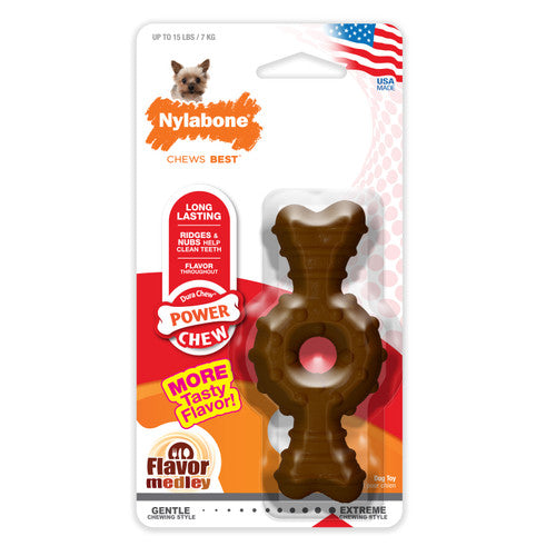 Nylabone Power Chew Ring Bone Toy for Dogs Flavor Medley X - Small/Petite (1 Count) - Dog