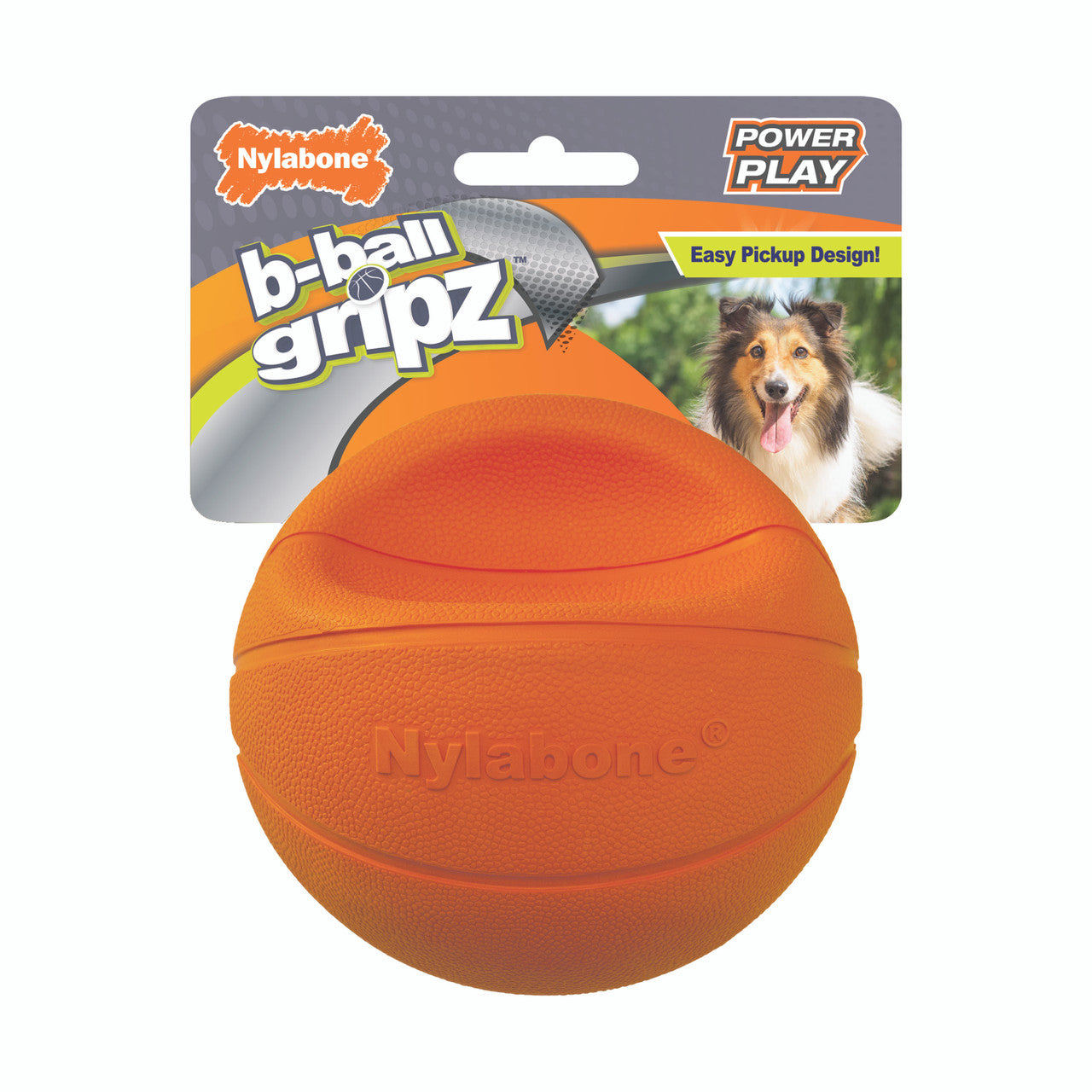 Nylabone Power Play Dog Basketball B-Ball Gripz Medium (1 Count)