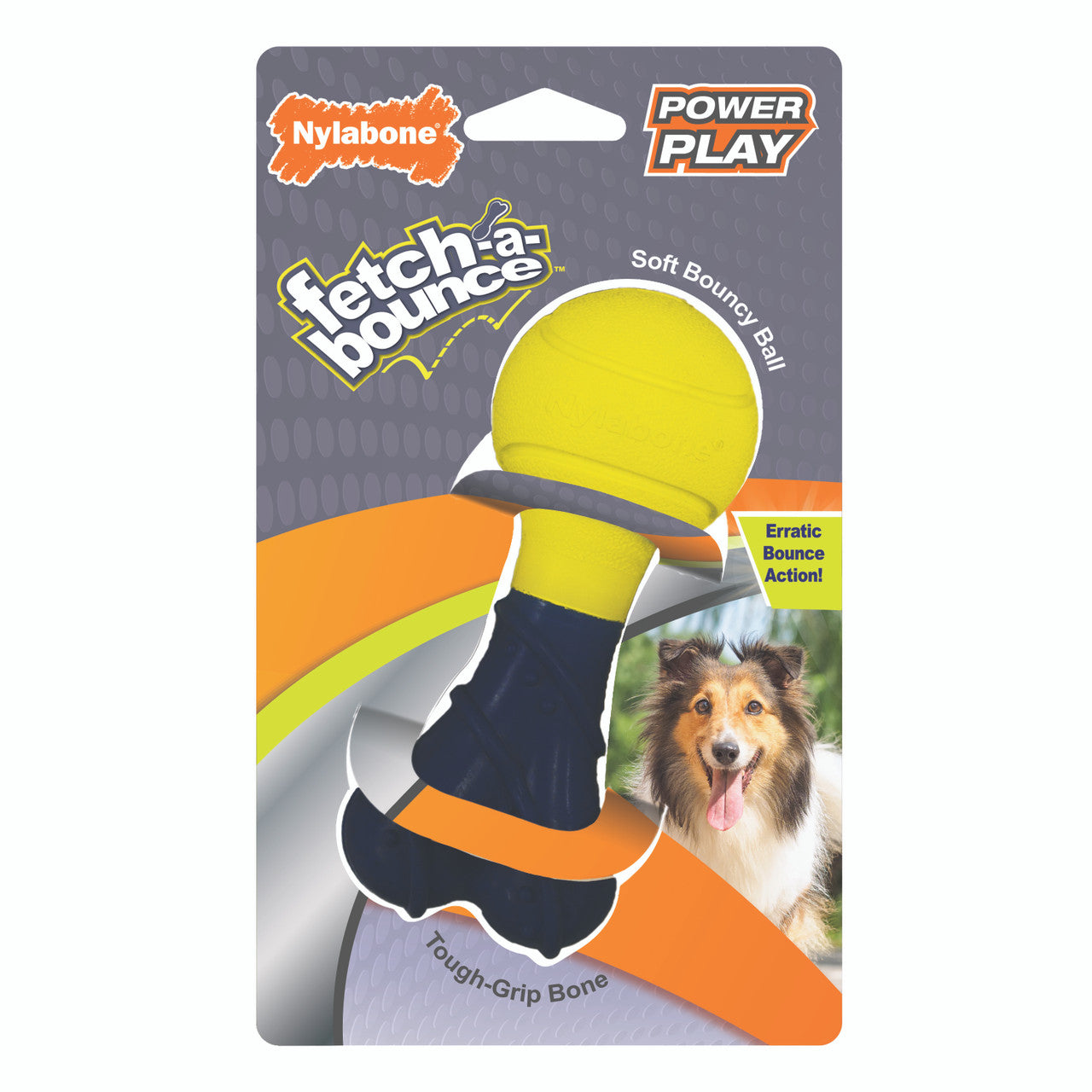 Nylabone Power Play Rubber Dog Toy Fetch-a-Bounce Small (1 Count)