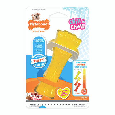 Nylabone Puppy Chew Freezer Dog Toy Lamb & Apple Small/Regular (1 Count)