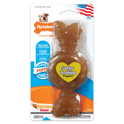 Nylabone Puppy Chew Ring Bone Chicken Medium/Wolf (1 Count)