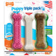 Nylabone Puppy Chew Variety Toy & Treat Triple Pack Chicken Lamb Starter Kit Small/Regular - Up to 25 Ibs. Dog