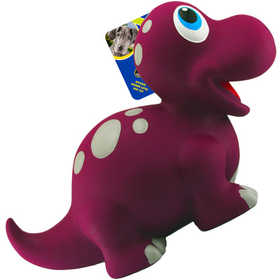 Petsport USA NaturFlex Dinosaur Latex Dog Toy Brontosaurus 12 in, Jumbo 713080180295