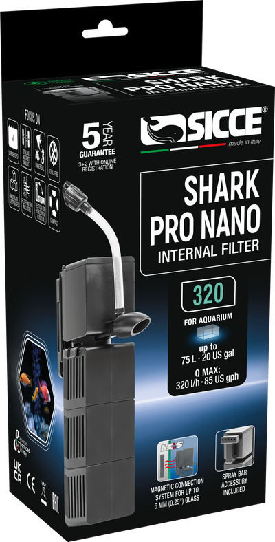 Sicce Shark Pro Nano Internal Filter 320 8011469981467