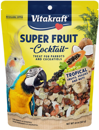 Vitakraft Super Fruit Cocktail Treat for Parrots & Cockatiels 20 oz 051233219523