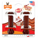 Nylabone Power Chew Basted Blast Original & Textured Bone Dog Chew Toys Bacon & Steak X-Small (2 ct) 018214854104