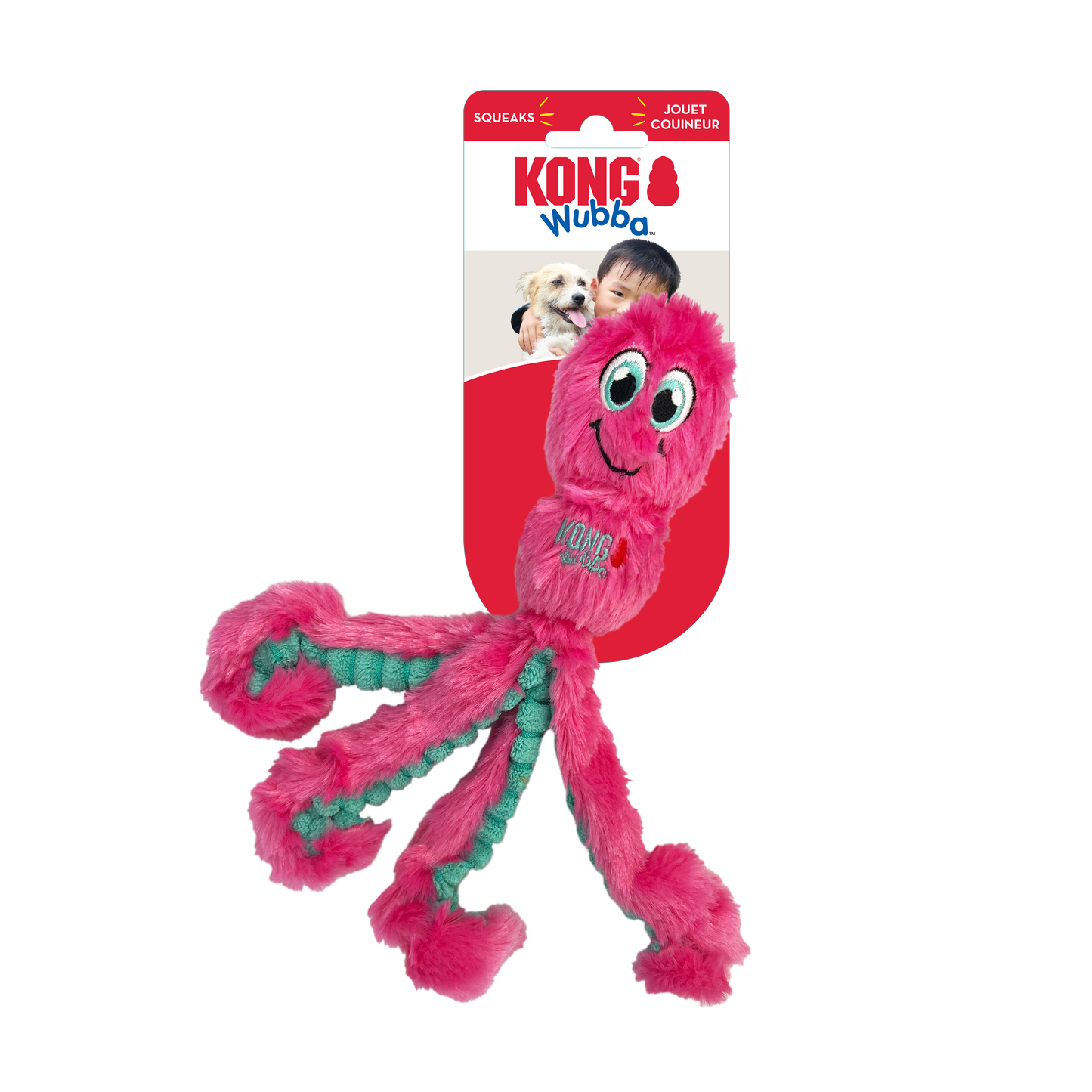 KONG Wubba Octopus Dog Toy Assorted Color Small 035585502816