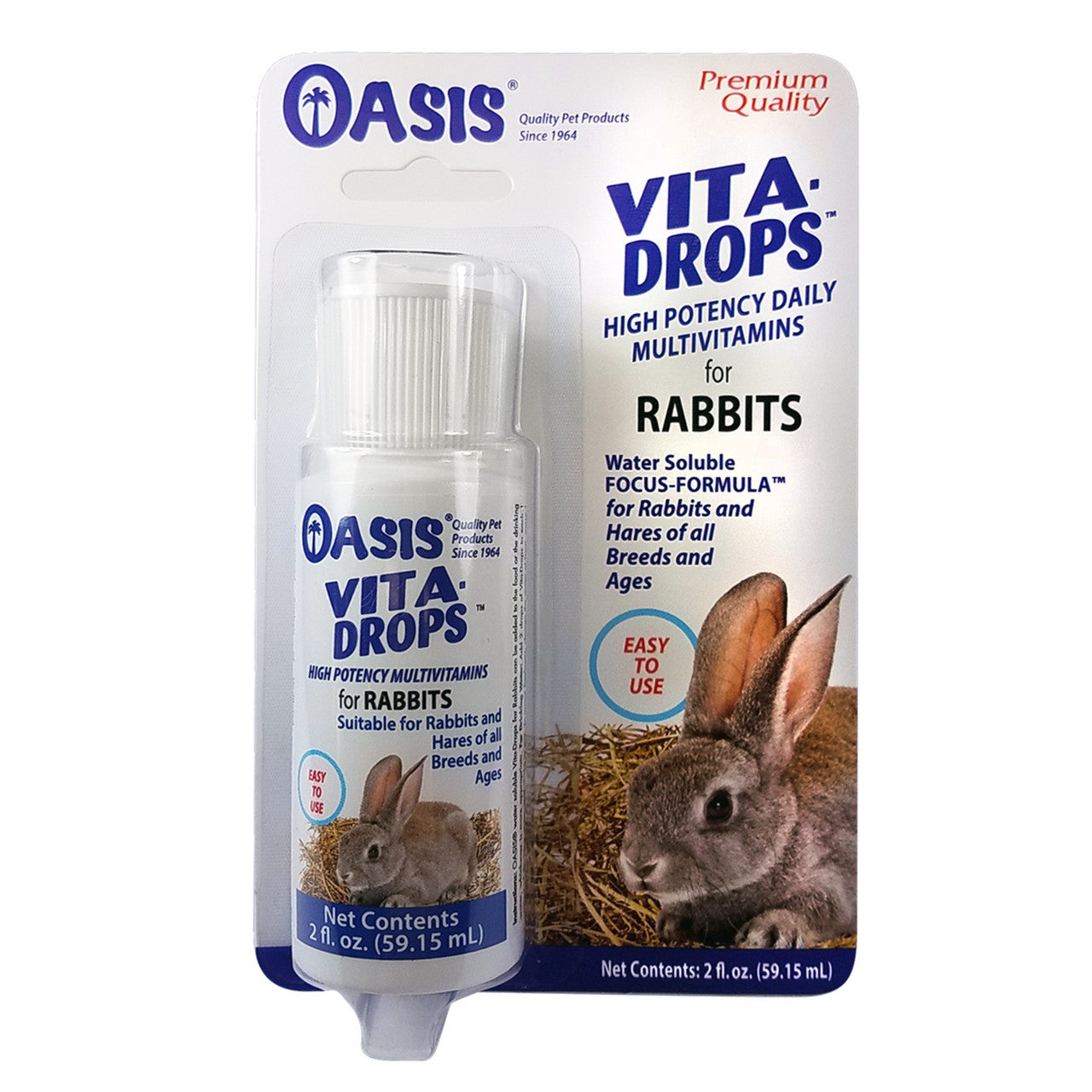 Oasis Vita-Drops High Potential Daily Multivitamin for Rabbits 2 fl. oz