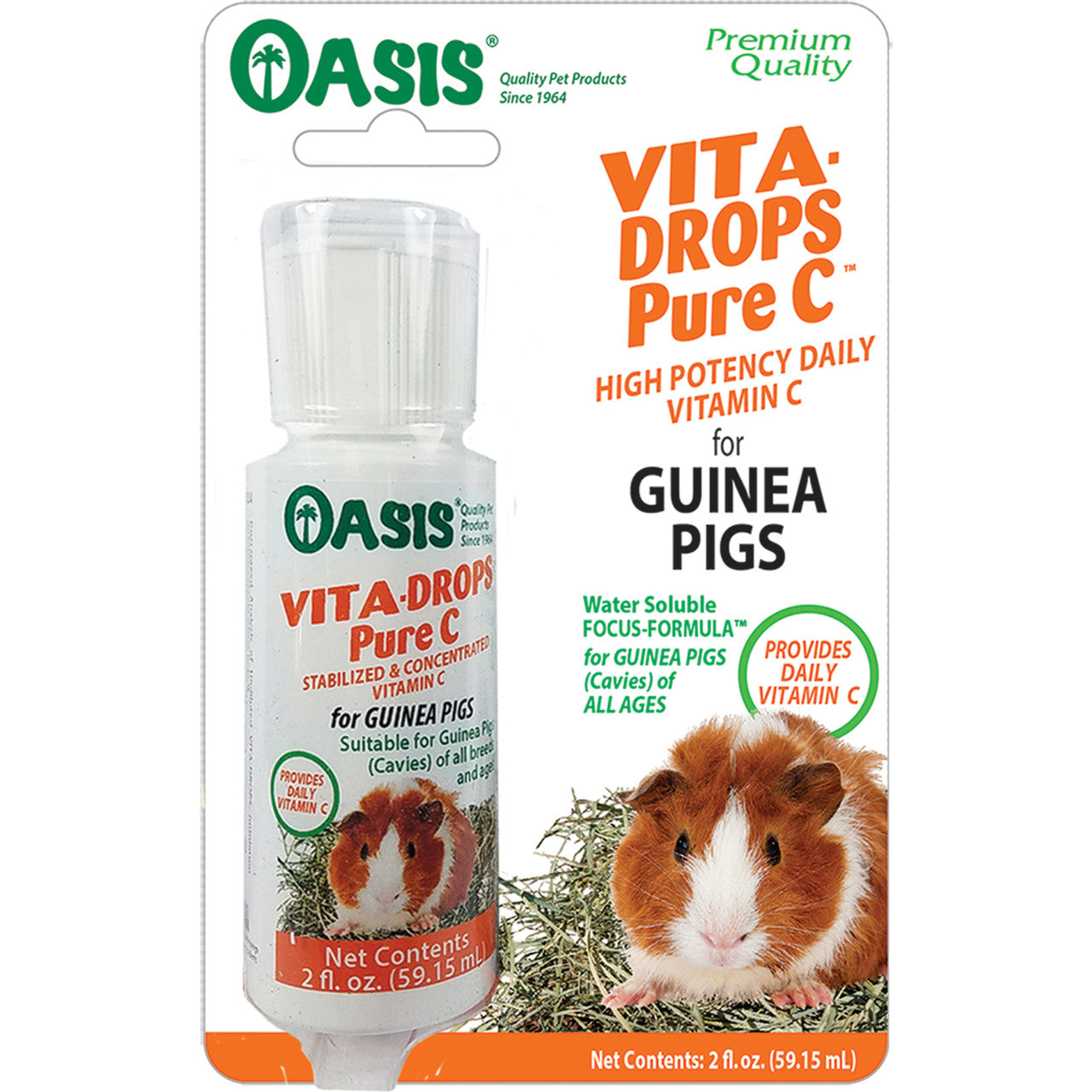 Oasis Vita-Drops Pure Vitamin C for Guinea Pigs 2 fl. oz