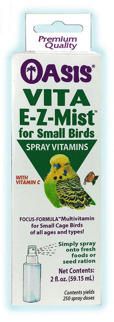 Oasis VITA E - Z - MIST Multivitamin Spray for Small Birds 2 fl. oz - Bird