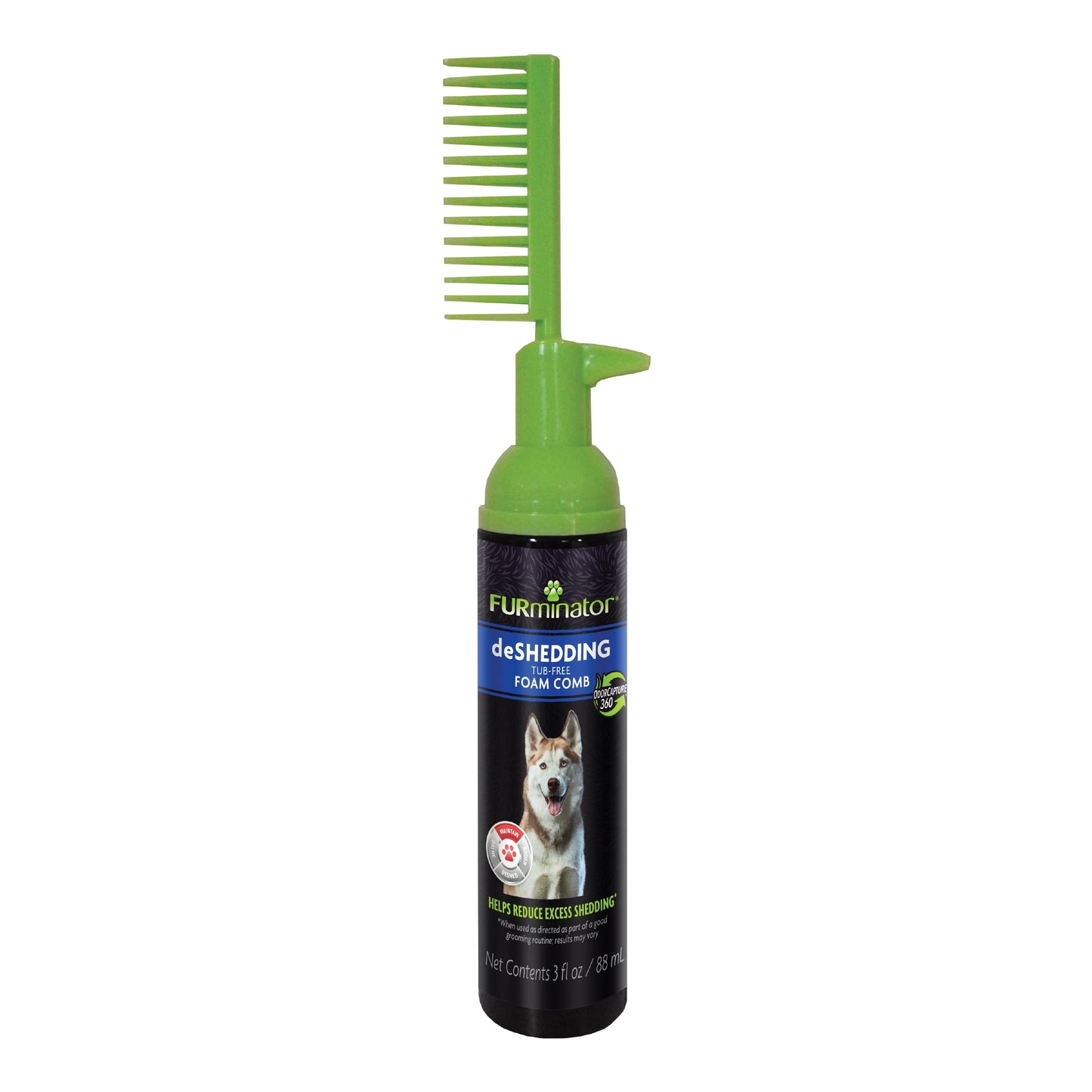 FURminator deShedding Tub Free Foam Comb for Dogs 3 oz 811794933913