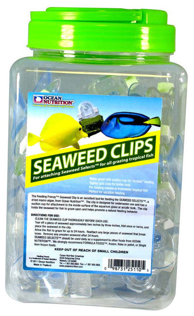 Ocean Nutrition Feeding Frenzy Seaweed Clips Clear 36 Pack - Aquarium