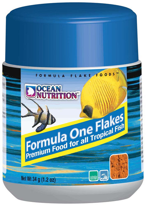 Ocean Nutrition Formula One Flakes Fish Food 1.2 oz - Aquarium