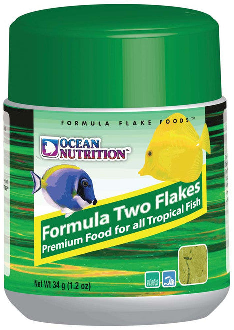 Ocean Nutrition Formula Two Flakes Fish Food 1.2 oz - Aquarium