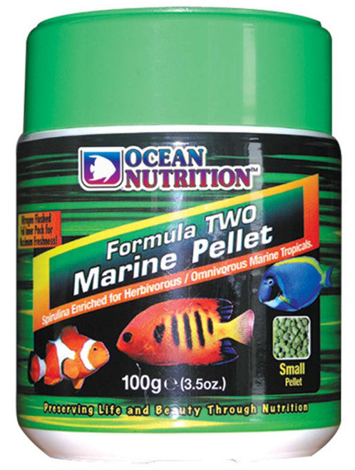 Ocean Nutrition Formula Two Marine Pellets Fish Food 3.5oz SM - Aquarium