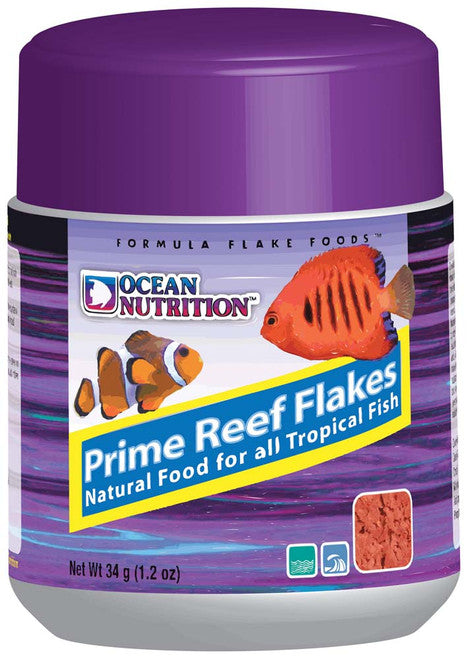 Ocean Nutrition Prime Reef Flakes Fish Food 1.2 oz - Aquarium