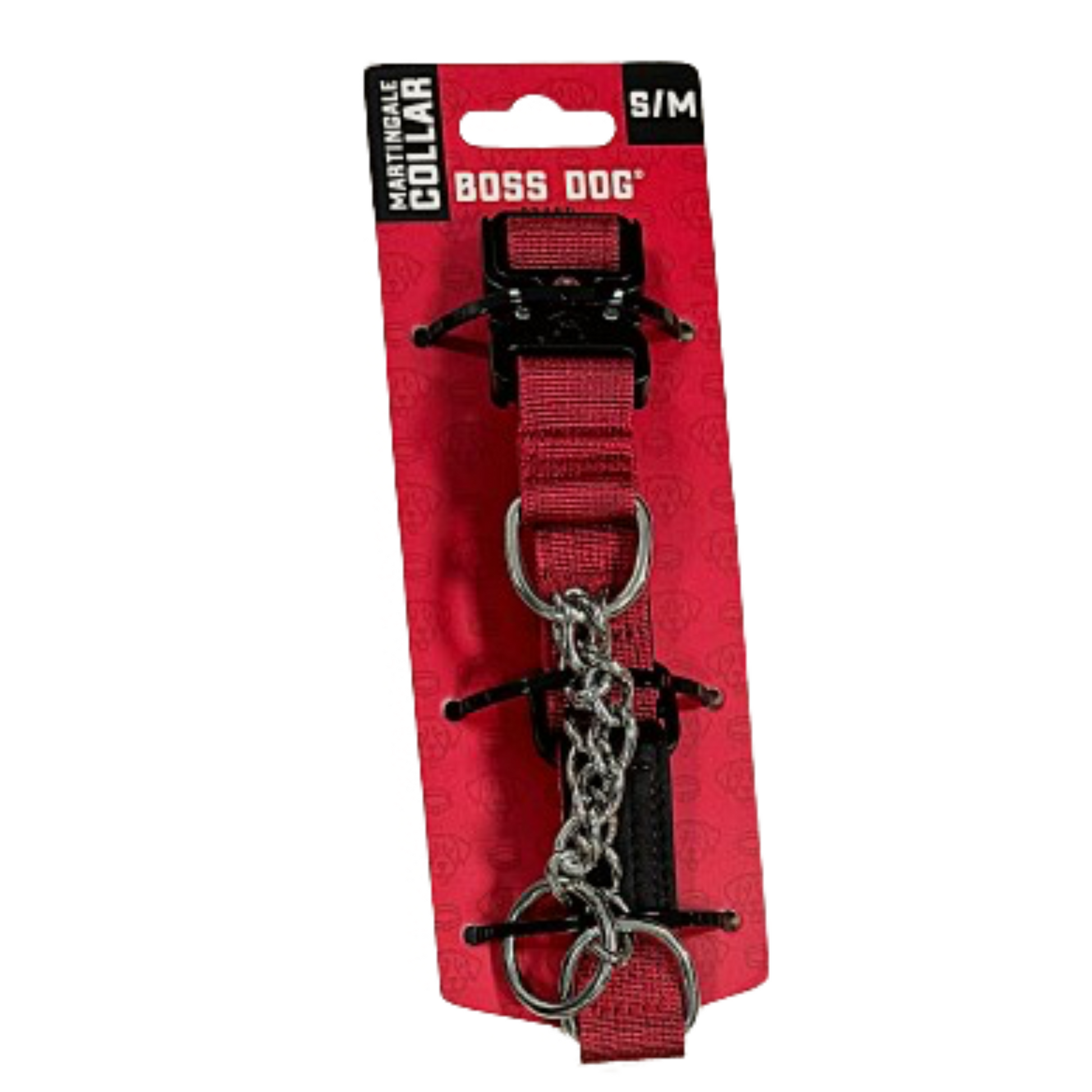 Boss Dog Martingale Dog Collar Red Small/Large 860011384557