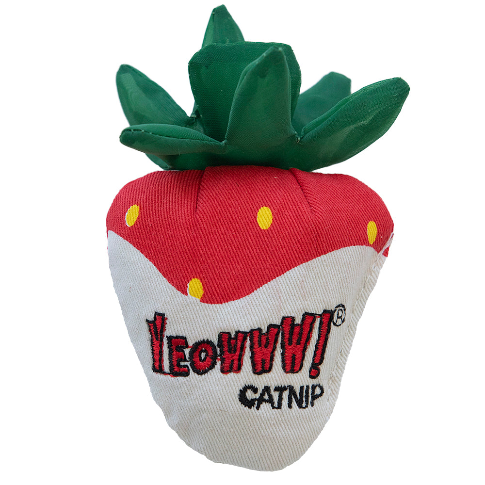 Yeowww! Strawberry Catnip Cat Toy White Chocolate Single 812402001352