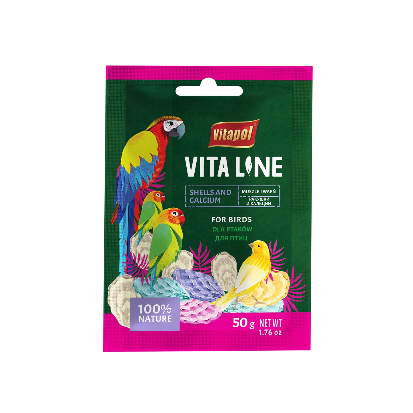 A & E Cages Vitapol Vita Line Shells & Calcium Bird Supplement 50 g 644472006186
