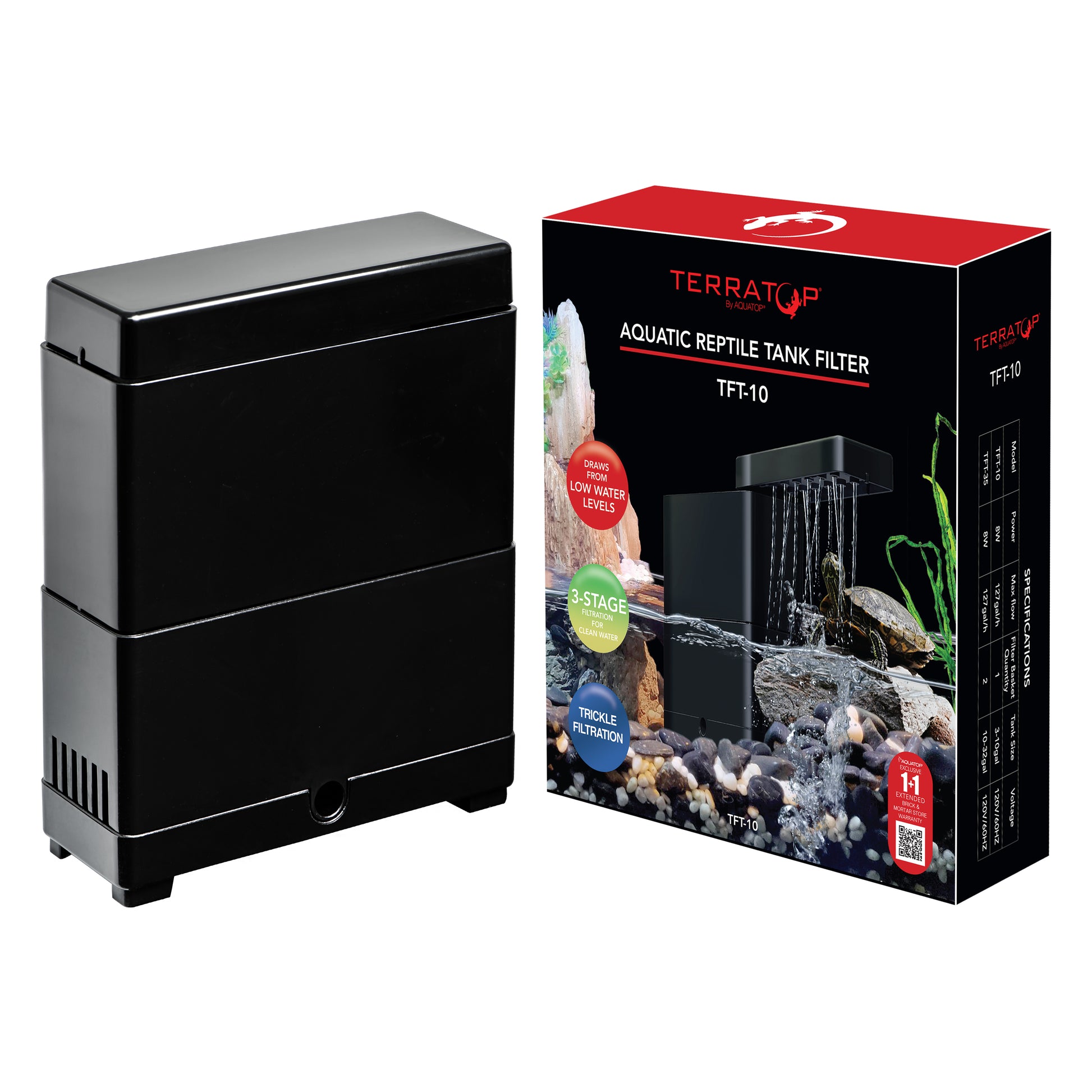 Aquatop Terratop Aquatic Reptile Tank Filter 5 gal 810146750635