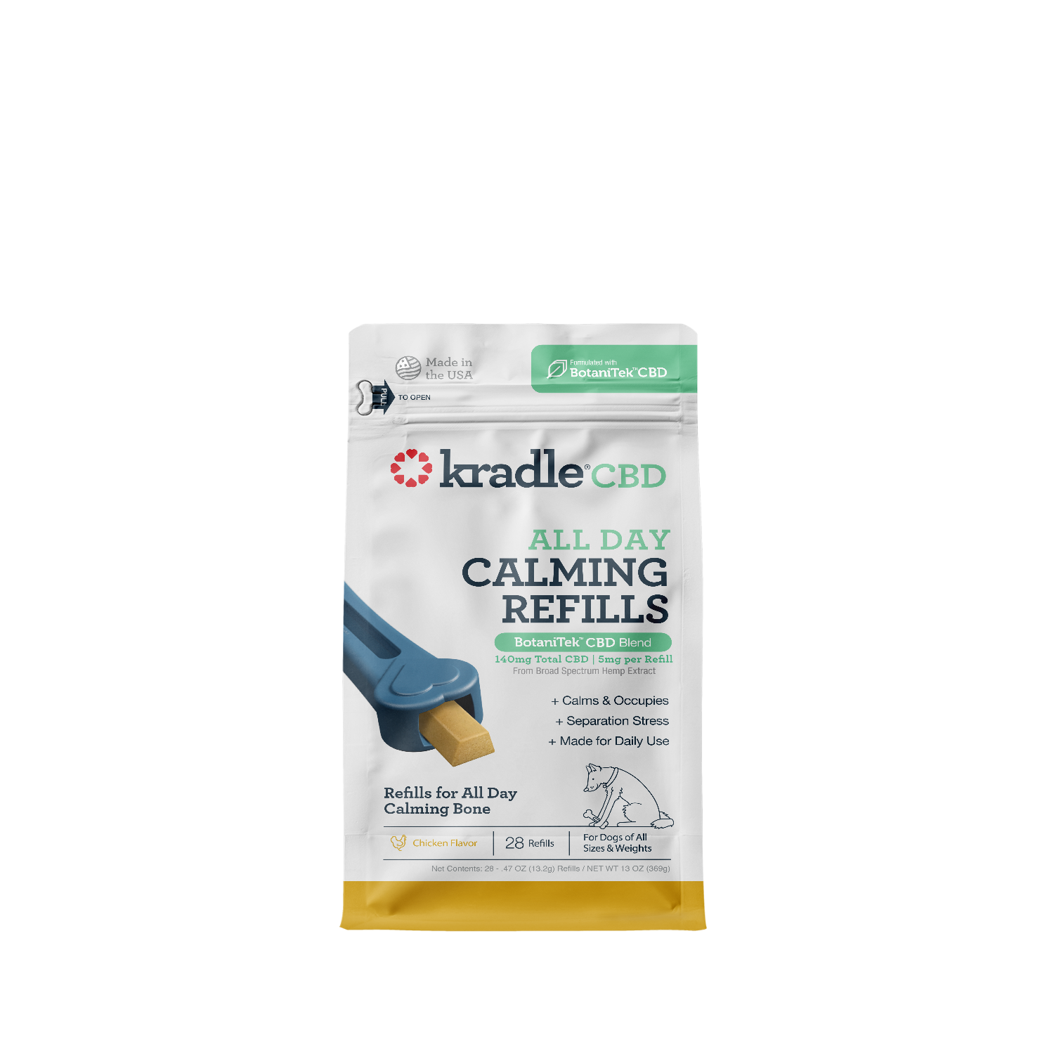 Kradle CBD All-Day Calming Inserts 140mg Chicken 28 ct 850015561948
