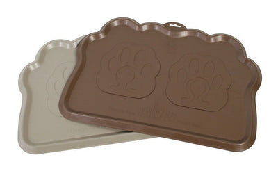 Omega Paw Hungry Pet Food Mat Beige, Brown