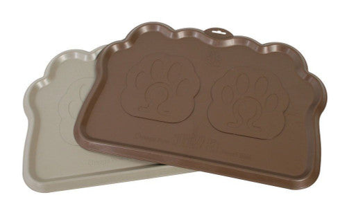 Omega Paw Hungry Pet Food Mat Beige Brown - Dog