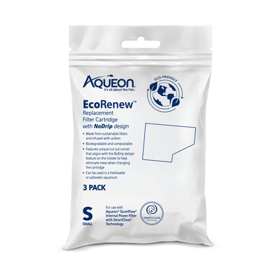 Aqueon EcoRenew Replacement Filter Cartridges Small , 3-pk 015905002516