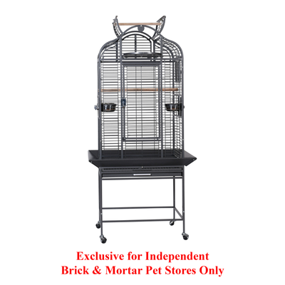 A & E Cages Majestic Parrot Cage Black Small, 24In X 22In X 61 in 644472014495