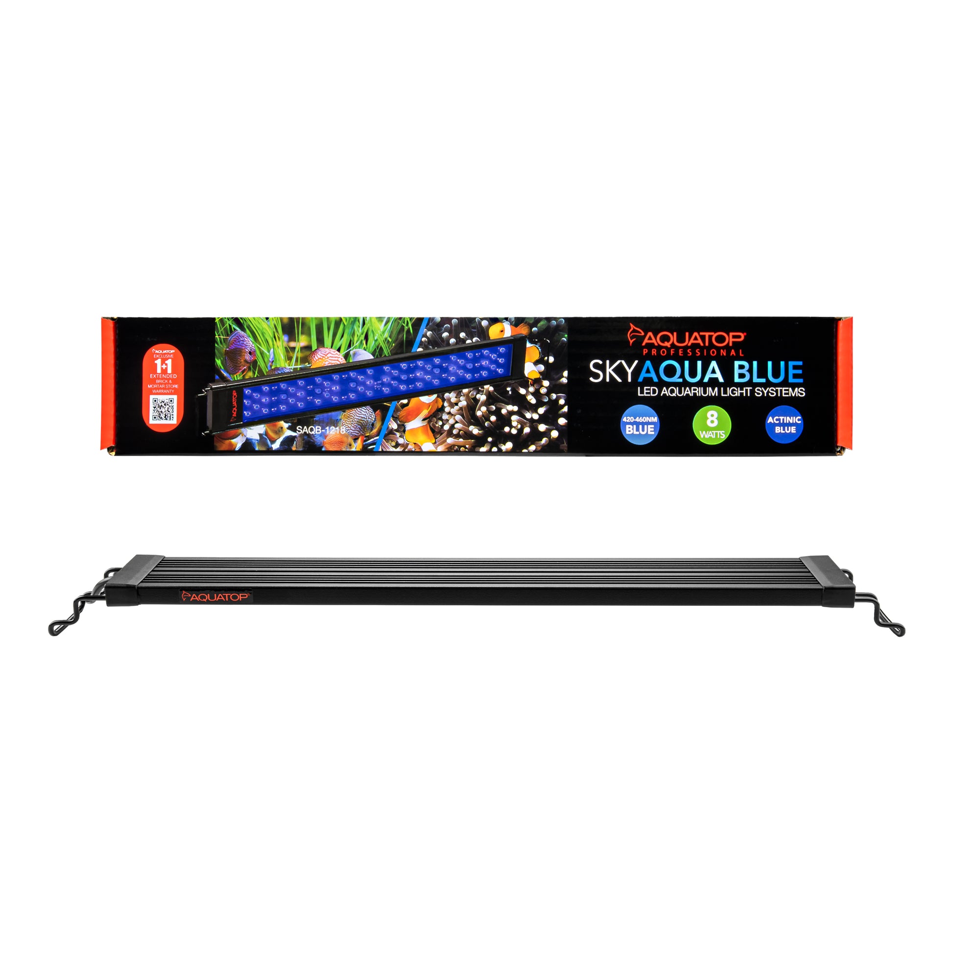 Aquatop SkyAqua Actinic Blue LED Aquarium Light Fixture 12-18 in 810074880541