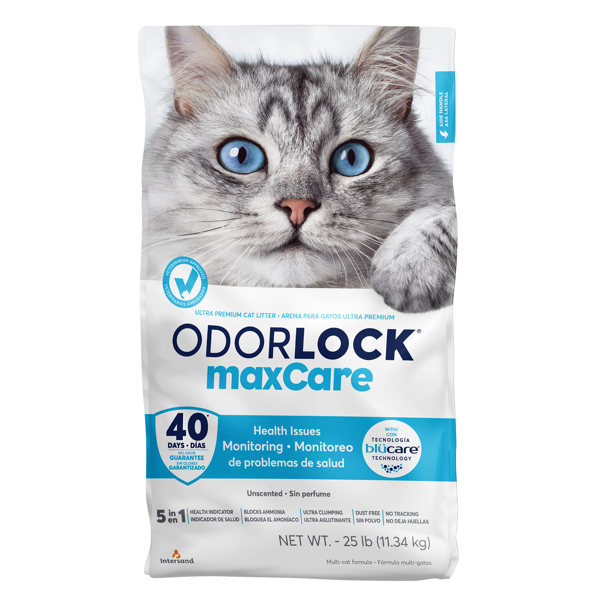 Intersand OdorLock maxCare Premium Cat Litter 25 lb 777979566126