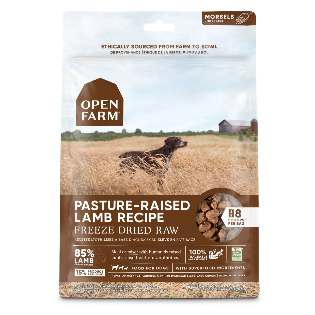 Open Farm Dog Freeze Dried Morsels Lamb 3.5oz 683547126046