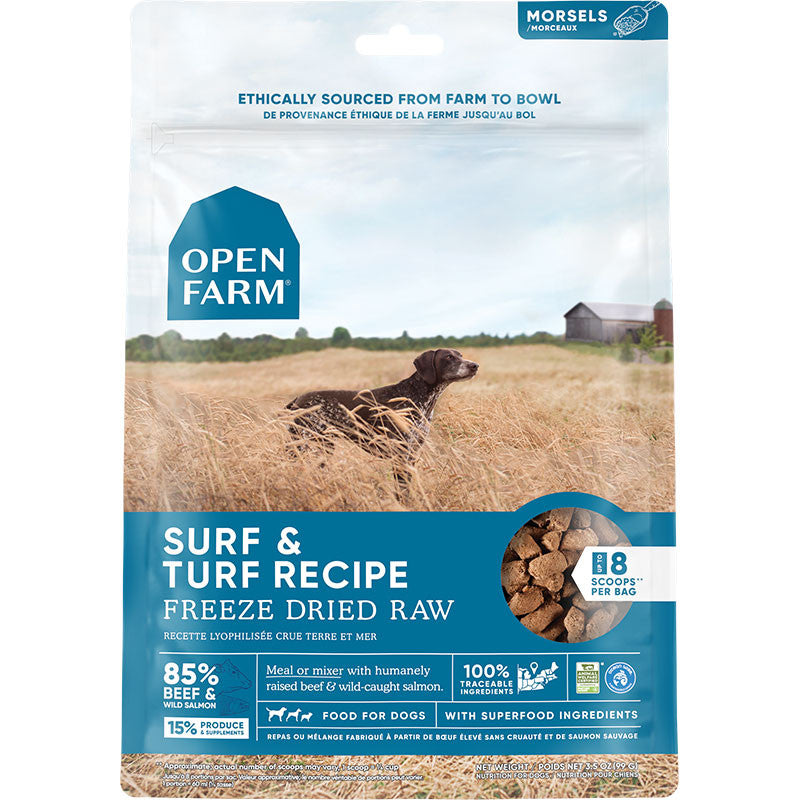 Open Farm Dog Freeze Dried Morsels Surf & Turf 3.5oz 683547126039