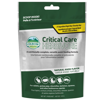 Oxbow Animal Health Critical Care Herbivore Feeding Formula 141g Anise 4.97 oz 744845701004