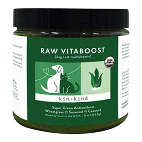 Organic VitaBoost Supergreens Supplement for Dogs & Cats Large 8 oz - Dog