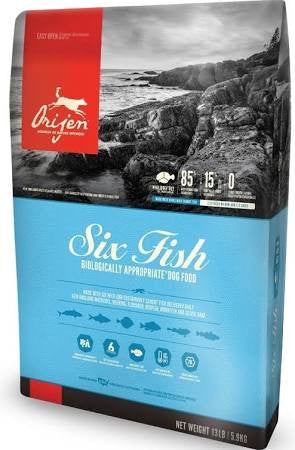 Orijen Six Fish Dry Dog Food-13-lb-{L+x} 064992106133