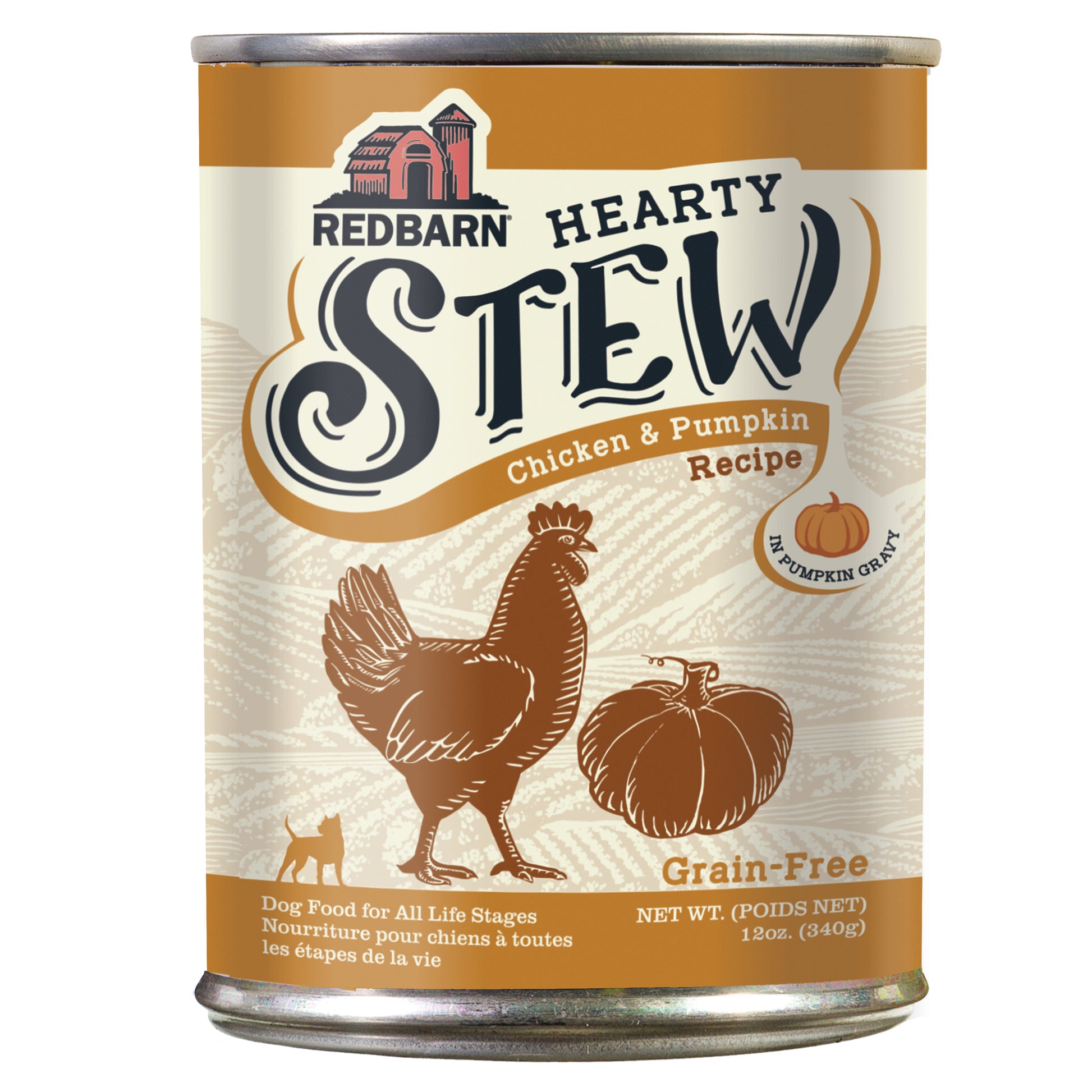 Redbarn Pet Products Hearty Stew All Life Stages Canned Dog Food Chicken & Pumpkin 12ea/12 oz 785184105160