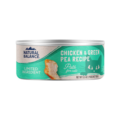 Natural Balance Pet Foods Limited Ingredient Canned Cat Food Chicken & Green Pea - 24 pk/5.5 oz