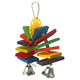 A & E Cages Happy Beaks Rainbow w/Bells Bird Toy 644472875010