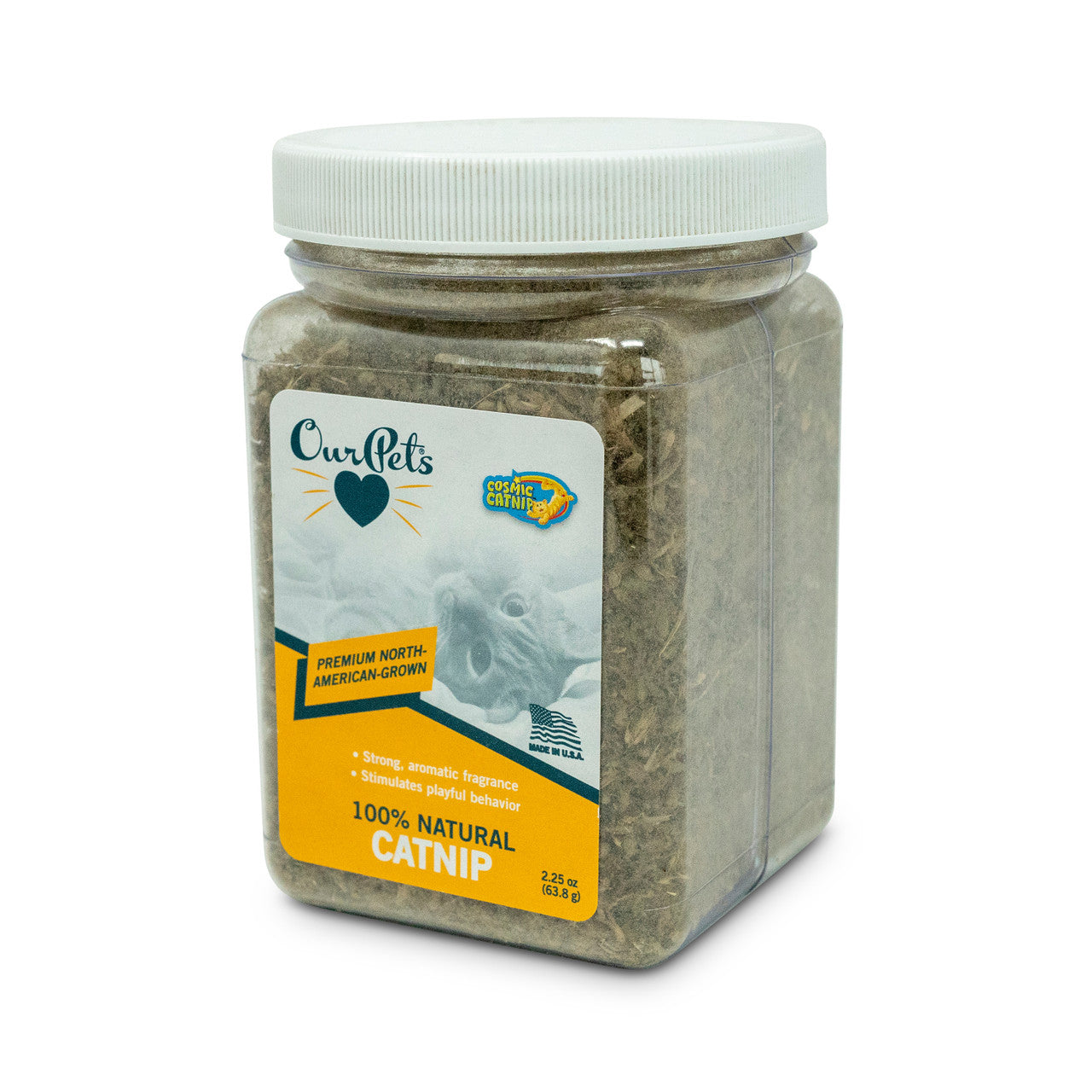OurPets Cosmic Catnip 100% Natural Catnip 2.25oz jar