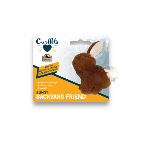 OurPets Play - N - Squeak Backyard Bunny Catnip Toy Brown - Cat