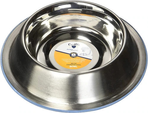 OurPets Premium Stainless Steel Non - Tip Dog Bowl SM