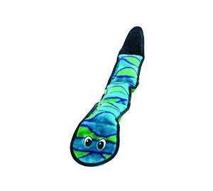 Outward Hound Invincible Snake 3 Squeaker Blue/Green {L + b}006792 - Dog