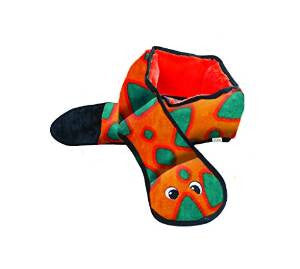 Outward Hound Invincible Snake 6 Squeaker Orange/Blue {L + b}006793 - Dog