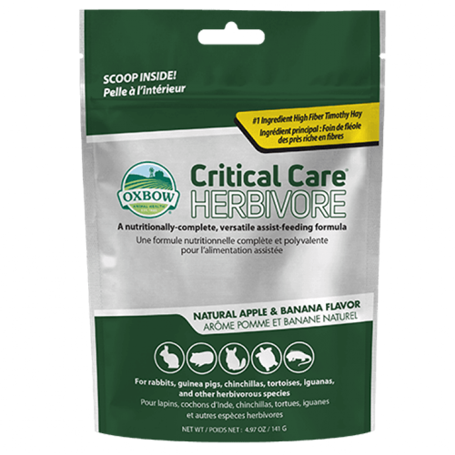 Oxbow Animal Health Critical Care Herbivore Feeding Formula Apple & Banana 4.97 oz 744845701011
